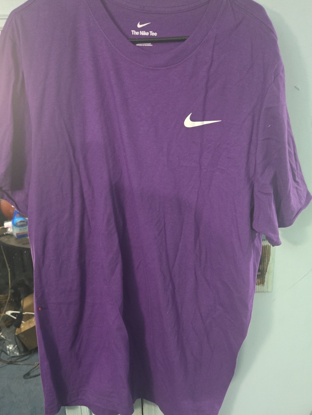 Nike Purple Short Sleeve Tee with White Swoosh